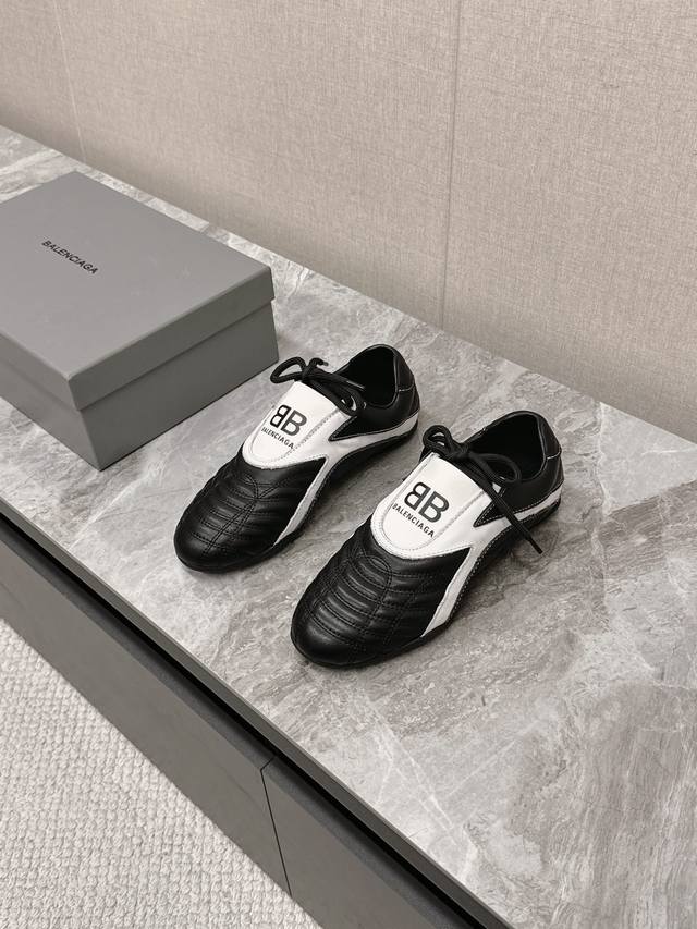 Balenciaga巴黎世家格纹棒球鞋休闲鞋 原版购入开发 做货 巴黎家最新隐藏款网球鞋软菱格纹 柔软小牛皮配搭和经典双logo满满的复古感又是最最最百搭的黑白